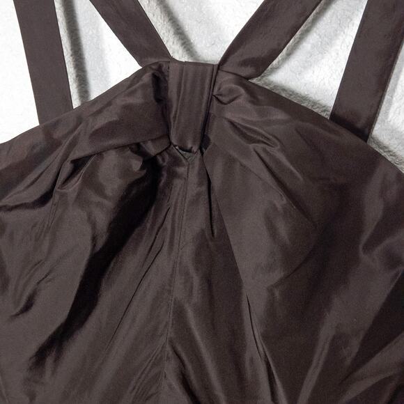 J.Crew Occasion Dress Silk Brown Size 2 NWT Minimalist Eveningwear - Picture 3 of 8